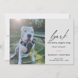 Cartes Pour Fêtes Annuelles Chien Moderne Aboie Les Angles Velus Chantent Phot