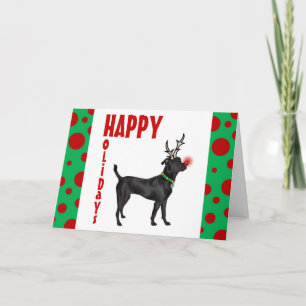 Cartes Pour Fêtes Annuelles Chien noir