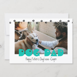 Cartes Pour Fêtes Annuelles Chien papa   EMPREINTES DE PATTES   Fête des mères