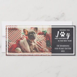 Cartes Pour Fêtes Annuelles Chien photo tableau noir Noël animal de compagnie 