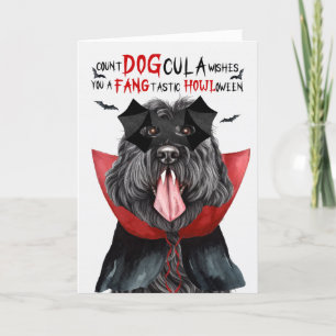 Cartes Pour Fêtes Annuelles Chien russe noir drôle nombre DOGcula Halloween