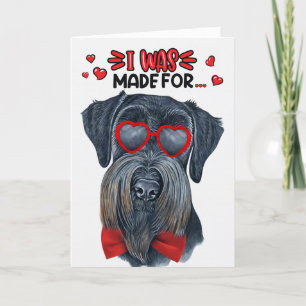 Cartes Pour Fêtes Annuelles Chien Schnauzer géant fait pour vous aimer Valenti