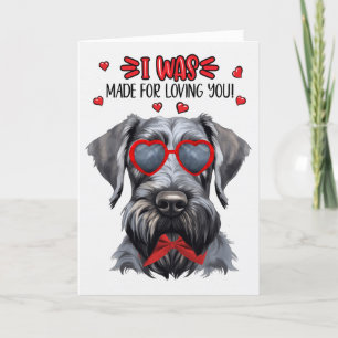 Cartes Pour Fêtes Annuelles Chien Schnauzer géant fait pour vous aimer Valenti