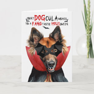 Cartes Pour Fêtes Annuelles Chien Tervuren Belge Drôle Comte Drôle DOGcula Hal