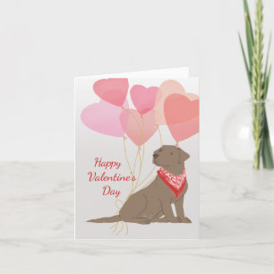 Cartes Pour Fêtes Annuelles Chien Valentine Card Chocolat Labrador Retriever