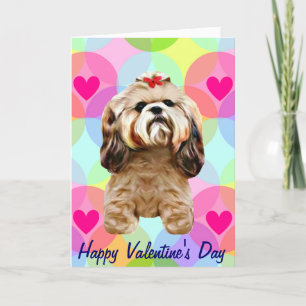 Cartes Pour Fêtes Annuelles Chien Valentine Shih Tzu
