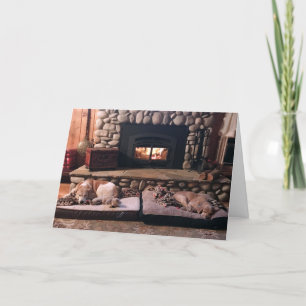 Cartes Pour Fêtes Annuelles Chiens au foyer