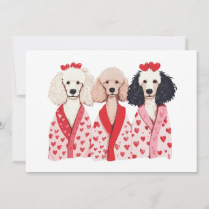 Cartes Pour Fêtes Annuelles Chiens de caniche de la Saint-Valentin