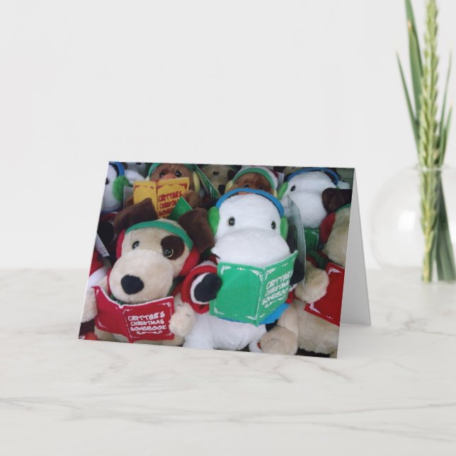 CARTES POUR FÊTES ANNUELLES ***CHIENS DE CAROLEMENT*** CHANTE MERROY NOËL (Devant)