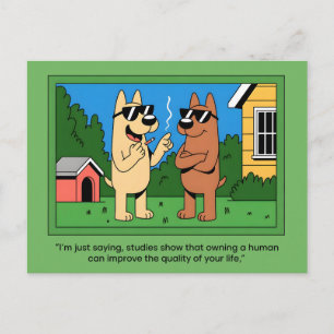 Cartes Pour Fêtes Annuelles Chiens drôles qui possèdent une citation de dessin