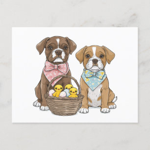 Cartes Pour Fêtes Annuelles Chiens en boîte de Pâques