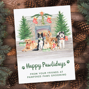 Cartes Pour Fêtes Annuelles Chiens mignons Animaux de compagnie Amoureux des c