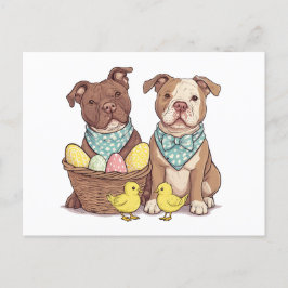 Cartes Pour Fêtes Annuelles Chiens taureaux de Pâques