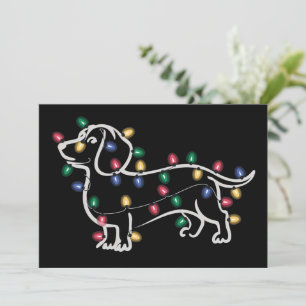 Cartes Pour Fêtes Annuelles Chiens Teckel Arbre Noël Xmas Animal Chien 