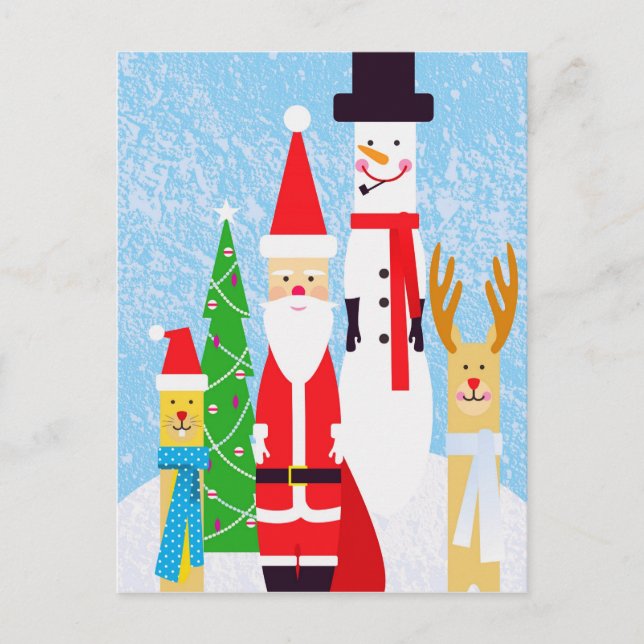 Cartes Pour Fêtes Annuelles Chiffres de Noël (Devant)