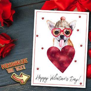 Cartes Pour Fêtes Annuelles Chihuahua Amoureux des chiens Valentine Cadeau