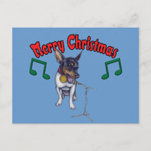 Cartes Pour Fêtes Annuelles Chihuahua chante Joyeux Noël