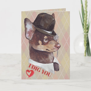 Cartes Pour Fêtes Annuelles Chihuahua Chien Je T'Ai Creusé