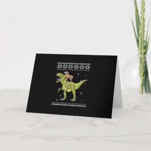 Cartes Pour Fêtes Annuelles chihuahua équitation dinosaure lumière de Noël
