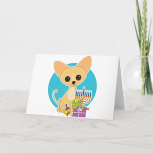 Cartes Pour Fêtes Annuelles Chihuahua Hanoukka