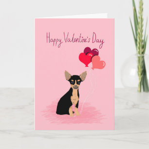Cartes Pour Fêtes Annuelles Chihuahua Valentines Love Card - chien mignon