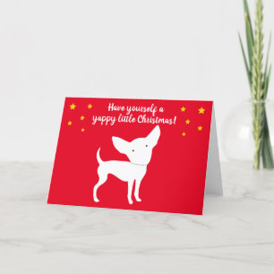 Cartes Pour Fêtes Annuelles Chihuahua Yappy Christmas Card