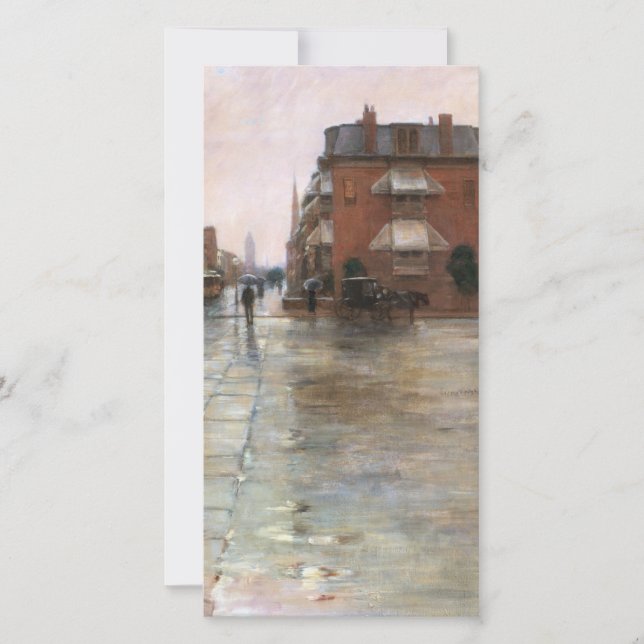 Cartes Pour Fêtes Annuelles Childe Hassam - Rainy Day, Boston (Devant)