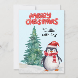 Cartes Pour Fêtes Annuelles "Chillin' with Joy - Joyeux Noël