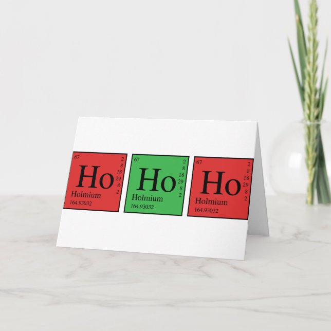 Cartes Pour Fêtes Annuelles Chimie de Noël (Devant)
