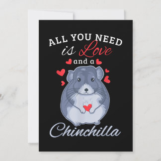 Cartes Pour Fêtes Annuelles Chinchilla Gift Funny Cute Amoureux des animaux pr