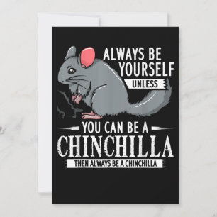Cartes Pour Fêtes Annuelles Chinchilla Gift Funny Cute Pet