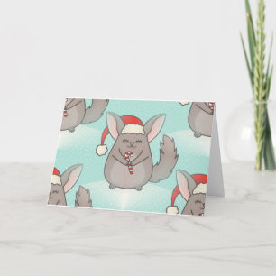 Cartes Pour Fêtes Annuelles chinchillas de noël