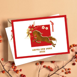 Cartes Pour Fêtes Annuelles Chinese New Year 2026 Year Of The Horse