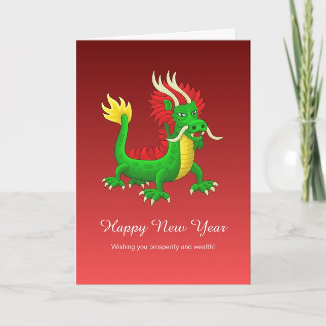 Cartes Pour Fêtes Annuelles Chinese New Year Dragon (Devant)
