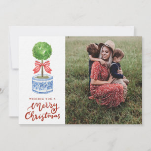 Cartes Pour Fêtes Annuelles Chinoiserie Topiary Photo de Noël