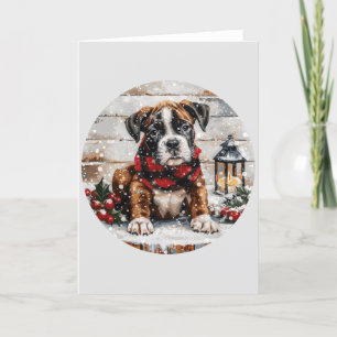 Cartes Pour Fêtes Annuelles Chiot boîte de Noël