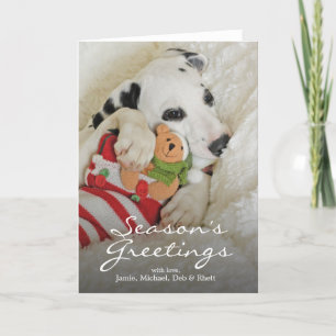 Cartes Pour Fêtes Annuelles Chiot de Dalmation avec le bas de Noël
