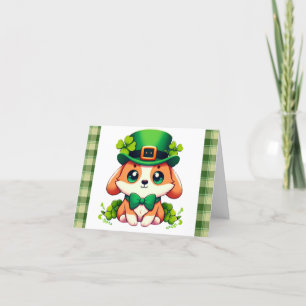 Cartes Pour Fêtes Annuelles chiot de la Saint-Patrick