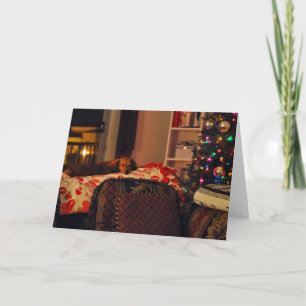 Cartes Pour Fêtes Annuelles Chiot de vacances de sommeil