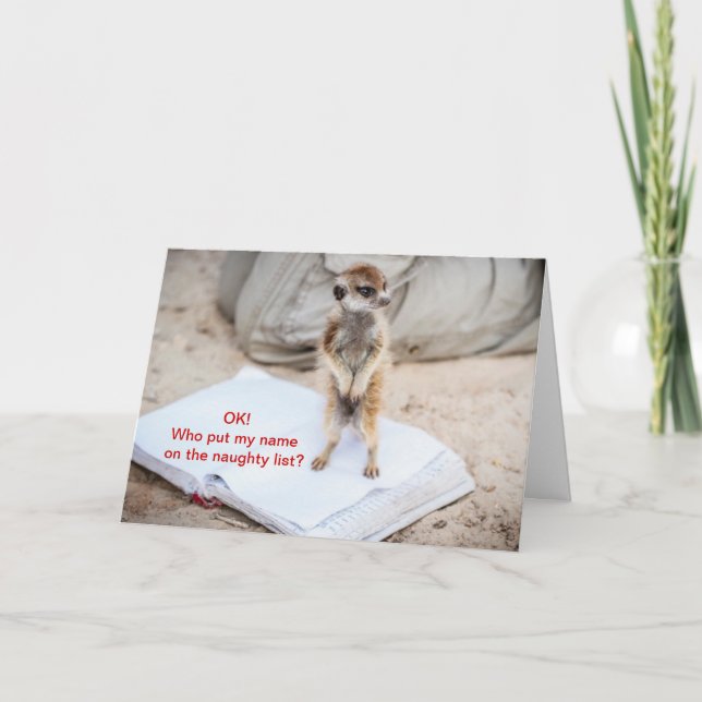 Cartes Pour Fêtes Annuelles Chiot vilain - Joyeuses Fêtes (Devant)