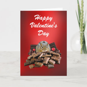 Cartes Pour Fêtes Annuelles Chipmunk au chocolat de la Saint-Valentin