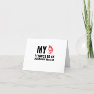 Cartes Pour Fêtes Annuelles Chirurgien orthopédique coeur drôle