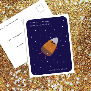 Cartes Pour Fêtes Annuelles Chocolat Bonbons Corn "Compter mes Bénédictions" A