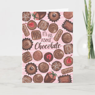 Cartes Pour Fêtes Annuelles Chocolat -Carte Saint-Valentin -PERSONNALISER