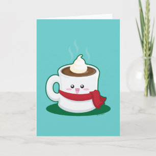 Cartes Pour Fêtes Annuelles Chocolat chaud