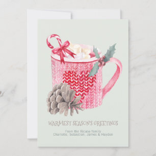 Cartes Pour Fêtes Annuelles Chocolat Chaud Joyeuses Fêtes Et Marshmallows
