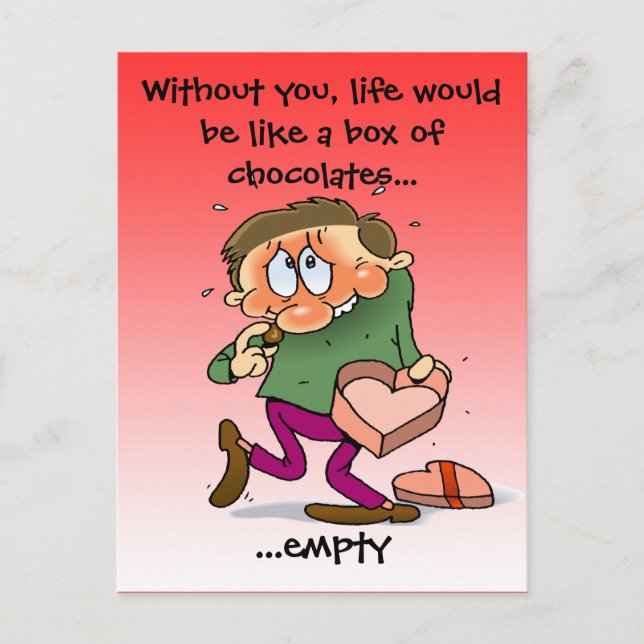 Cartes Pour Fêtes Annuelles Chocolat de la Saint-Valentin (Devant)