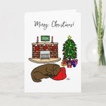 Chocolat de Noël Labrador Dormir