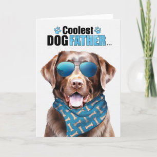 Cartes Pour Fêtes Annuelles Chocolat Lab Chien Coolle Papa Fête des pères
