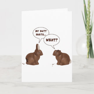 Cartes Pour Fêtes Annuelles Chocolat Lapin De Pâques, Mal